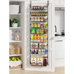 MOEPISY Over The Door Pantry Organizer, 9-Tier Pantry Door Organizers and Storage with Adjustable Basket - 1 of 4