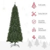 8 Foot Pine Artificial Christmas Tree, Slim Pencil Xmas Tree with 952 Realistic Branches, Steel Base, Auto Open - 4 of 4