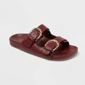 Women's Koda Sandals with Memory Foam Insole - A New Day™ Burgundy
