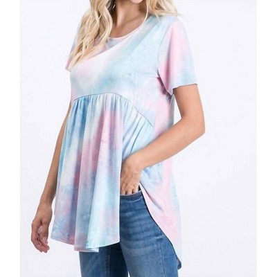 Women's Cotton Candy Babydoll Top - PLUS - HEIMISH USA