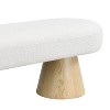 Vynxaria 64" Upholstered Dining Bench ¨C Versatile Boucle Ottoman for Any Space - 4 of 4