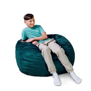 Big Joe Bean Bag Chair with Removeable Cover, Foam Filled, Multiple Sizes and Fabrics, All Ages - 1 of 4