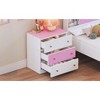 NicBex 3 Drawers Nightstand,Bedside Table with Metal Handle and Colorblock Design,Modern Side Table for Bedroom - 2 of 4