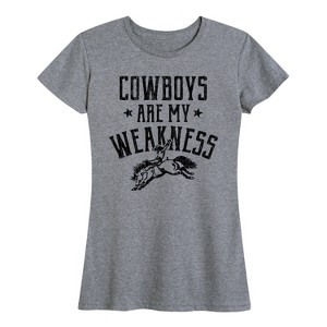 Women's - Country Casuals - Cowboys Are My Weakness Short Sleeve Graphic T-Shirt - 1 of 4