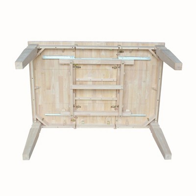 Java Butterfly Leaf Extendable Unfinished Wood Dining Table