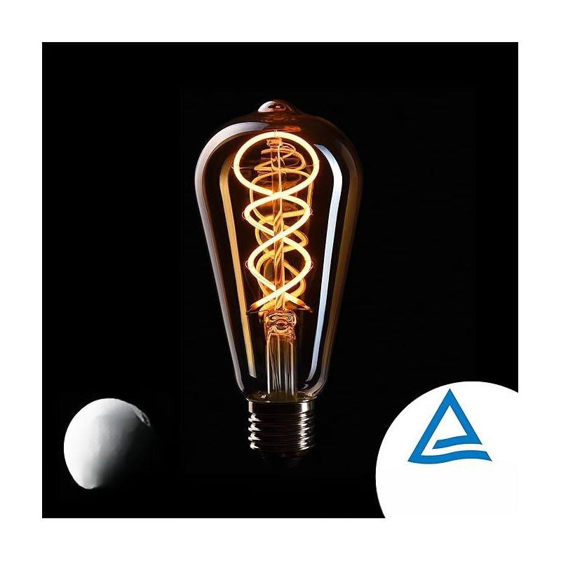 CROWN LED 110V-130V, 40 Watt, EL10 Edison Light Bulb E26 Base Dimmable Incandescent Bulbs, 3 pack, 3 of 4