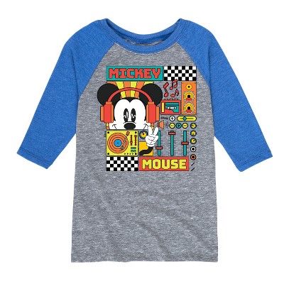 Boys' - Disney - Mickey Mouse Rhythm Waves Raglan Graphic T-Shirt