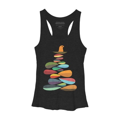 Women's Design By Humans Wild bird nest By radiomode Racerback Tank Top