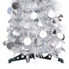 vidaXL Pop-up Artificial Christmas Tree Silver 4 ft PET - 4 of 4