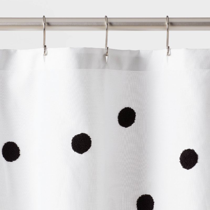 Dot Textured Kids&#39; Shower Curtain Black - Pillowfort&#8482;, 4 of 6