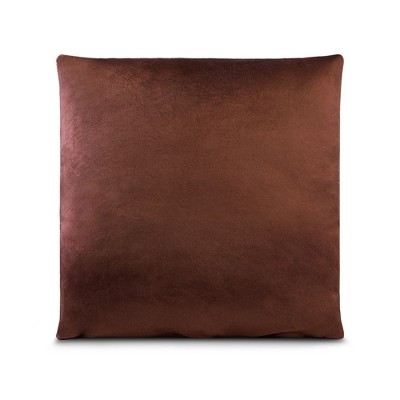 King & Queen Deep Red Faux Suede Decorative Throw Pillow