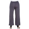 24seven Comfort Apparel Women's Plus Women's Plus Wide-leg Palazzo Pants - 3 of 4
