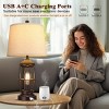 Set of 2 Farmhouse Table Lamps with Touch Control and LED Night Lights, Bedside Nightstand Lamps for Bedroom or Living Room–The Pop Home - 2 of 4
