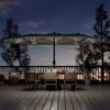 15 Ft Large Patio Umbrella with Solar Lights, Outdoor Double-Sided Rectangle Umbrella with Base, Outdoor Umbrella for Backyard, Pool, Patio - 3 of 4