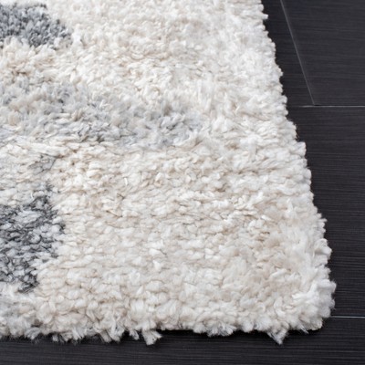 Fontana Ivory and Gray Rectangular Shag Rug