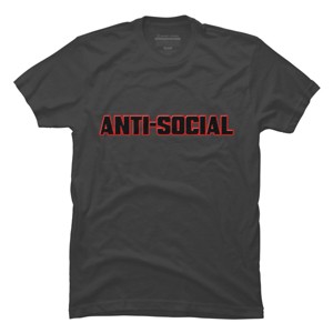 Men's Design By Humans ANTI-SOCIAL BEHAVIOR By Abstractofficial T-Shirt - 1 of 2