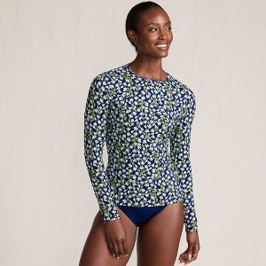 Lands' End Women's SunShade UPF 50 Long Sleeve Relaxed Rash Guard - 1 of 4