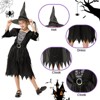Halloween Witch Costume for Kids - Black Witch Dress for Toddler - Classic Costume for Party Dress-Up - 3 of 4