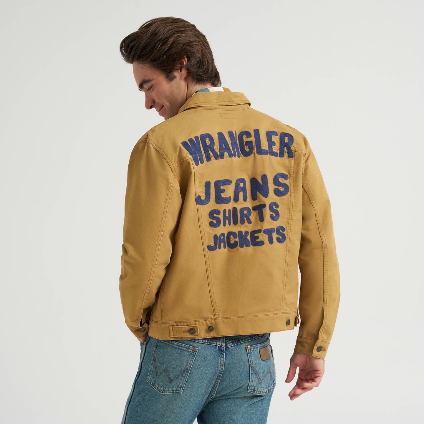 Мужская куртка Wrangler Sunstone Trucker Jean Jacket - Brown, цвет: Коричневый — фото 2