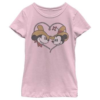 Girl's Disney Mickey and Minnie Retro Cowboys T-Shirt