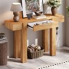 47" Console Table with Storage Drawers, Wood Veneer Behind the Couch Table, Narrow Entryway Table for Living Room or Home Office-Panipeachy - 2 of 4