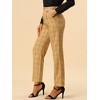INSPIRE CHIC Women's Plaid Elastic Waist Casual Work Office Long Pants - 4 of 4