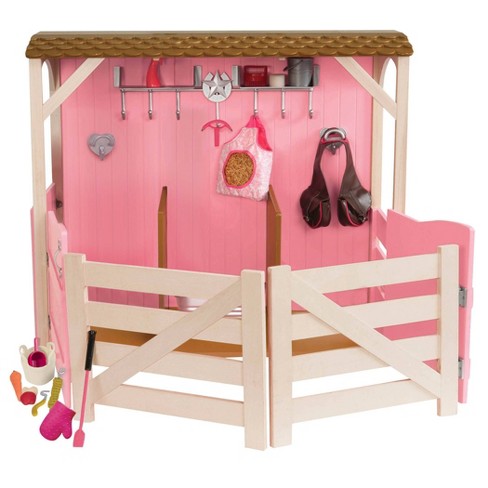 Our Generation Horse Barn Playset for 18" Dolls - Saddle Up Stables - Pink - image 1 of 4