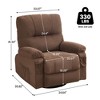 360° Rotating Swivel Rocking Recliner Chair with Soft Cushion & Backrest - 3 of 4