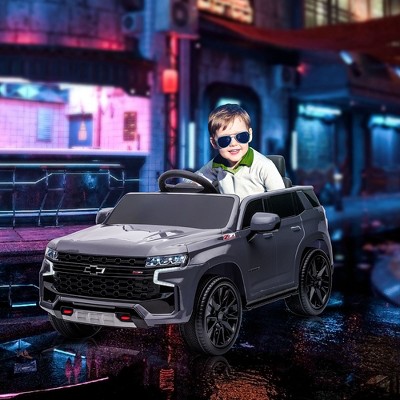 Gray 12V Electric Ride-On Car with Remote Control