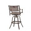 Christopher Knight Home Sebastian Outdoor Cast Aluminum Adjustable Swivel Barstool - 4 of 4