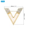 Unique Bargains Metal Artificial Brooch Clip Clasp Pin for Women Sweaters Dress 2 Pcs - 2 of 4