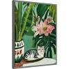 Amanti Art Tropical Muse With Cat by Mowzu  Framed Canvas Wall Art - 2 of 4