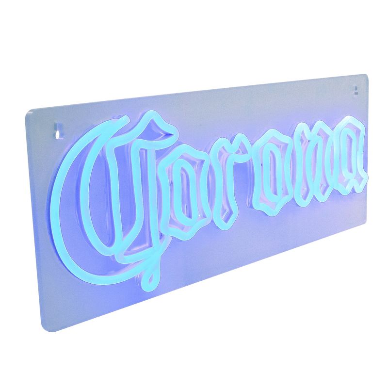 Northlight 17" Blue LED Lighted Corona Logo Neon Style Wall Sign, 4 of 5