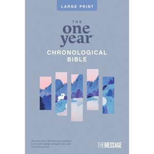 The One Year Chronological Bible the Message, Large Print Thinline Edition (Softcover) - by  Eugene H Peterson (Paperback) - 1 of 1