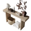 Gulches 60" Rustic Farmhouse Console Table - Distressed Natural Wood Finish, for Living Room, Hallway - 2 of 4