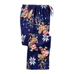 KingSize Men's Big & Tall Novelty Print Flannel Pajama Pants - 1 of 4