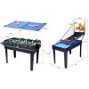 LOVSON 5-in-1 Multi-Game Table - Billiards, Push Hockey, Foosball, Ping Pong, and Basketball black/blue - 3 of 4