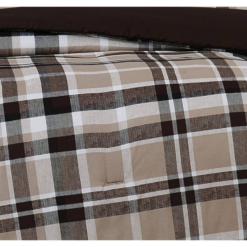 Paulette Plaid Comforter Set Taupe - Truly Soft, 3 of 5