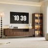 ATJafurn Walnut Entertainment Center Mid-Century Modern Living Room Furniture - 3 of 4