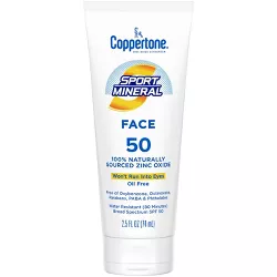 Coppertone Sport Mineral Sunscreen Face Lotion - SPF 50 - 2.5 fl oz