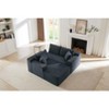 VASIP L-Shaped Left Lounge Chair Cloud Sectional Modular Sofa with Deep Seat,  for Living Room, Apartment, Bedroom No Assembly Required,Black - 2 of 4