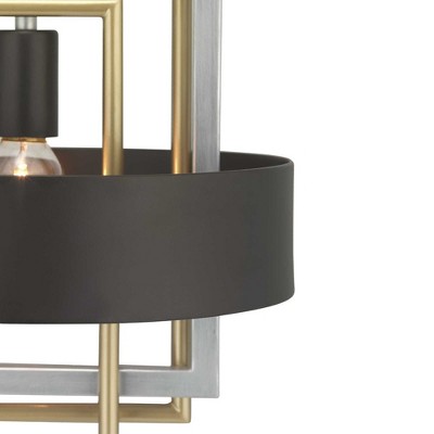Adagio Mini LED Pendant in Matte Black with Geometric Glass Accents