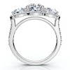 Pompeii3 Certified 3 3/4Ct Three Stone Diamond Engagement Ring 14k Gold Lab Created - 2 of 4
