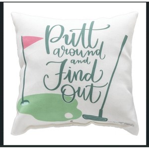 Manual Woodworks and Weavers Mini Accent Pillow – 9×9″ Weather‑Proof Square Cushion - 1 of 3