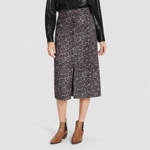 Women's Faux Suede Midi Skirt - A New Day™ - 1 of 4