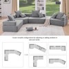 Whisen Oversized Modular Pieces for Convertible Luxury Boucle Floor Couch, 4 Shapes Available - 3 of 4