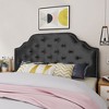 Modern Queen Size Headboard, Fashionable Velvet Upholstered Headboard,62.25'' x 2.75'' x 53.00''(5.19*0.23*4.42ft) - 2 of 4
