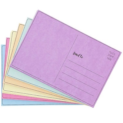 48 Pack 6 Assorted Colors Mailable Postcards 6" x 4" for Mailing Invitation Holiday Post Cards