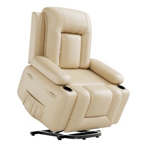 Lift Recliner Chair, Faux Leather Recliner Chair Sofa with Massage and Heat for People Limited Mobility, Remote Control Electric Stand Assist - 1 of 4