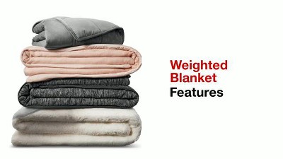 55 x80 Microplush Weighted Blanket With Removable Cover Threshold Target